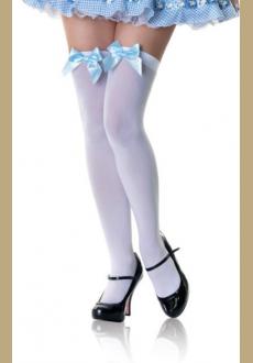 Fancy classic white stockings with lovely pale blue Bows